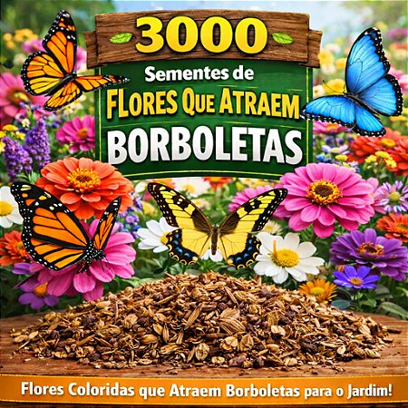 Flores Sortidas Que Atraem Borboletas: 3000+ Sementes
