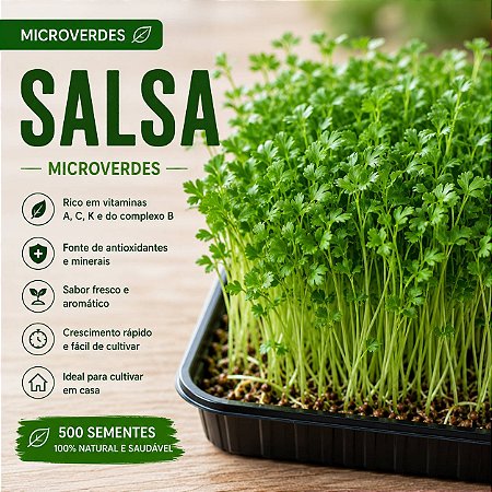 Microverdes Salsa Manu: 500 Sementes