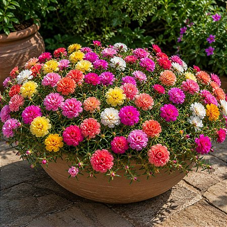 Onze Horas Dobrada Sortida - Portulaca grandiflora - 500 Sementes