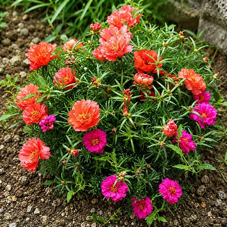 Onze Horas Dobrada Sortida - Portulaca grandiflora - 2000 Sementes