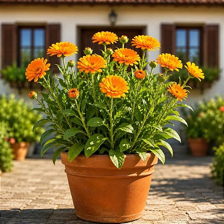 Calêndula Sortida Dobrada (Medicinal) - Calendula officinalis: 15 Sementes