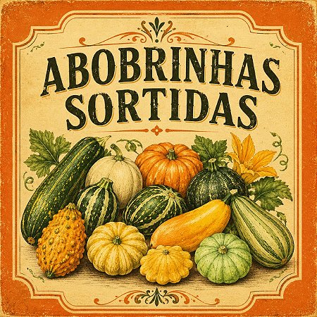 Abobrinhas Sortidas - Cucurbita pepo: 10 Sementes