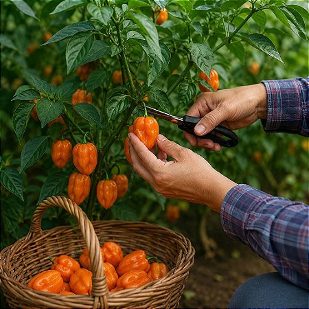 Pimenta Orange Habanero: 20 Sementes