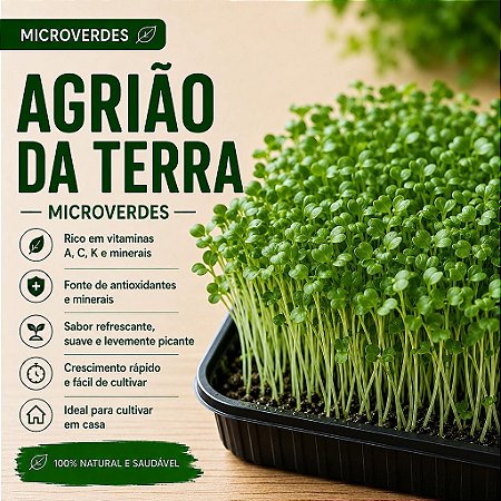 Microverdes Agrião da Terra: 500 Sementes