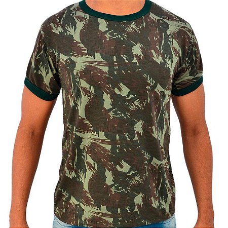 Camiseta Camuflada Algodão