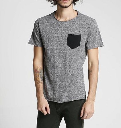 Camiseta com bolso Algodão