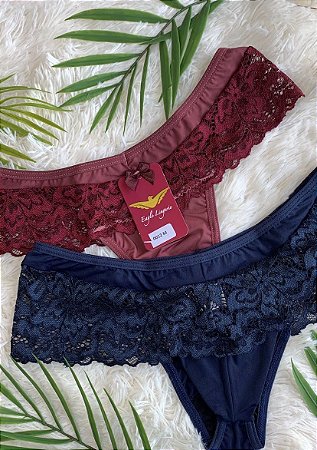 Fio duplo microfibra com renda - Eagle Moda Intima