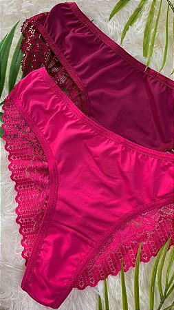 Fio simples de renda e frente de microfibra - Eagle Moda Intima