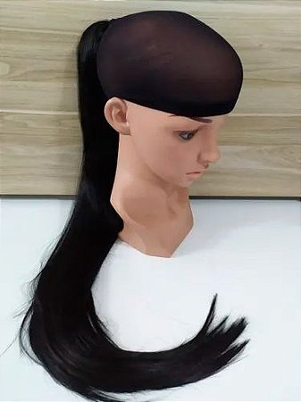 Aplique Rabo De Cavalo de fibra orgânica Com prendedor Piranha