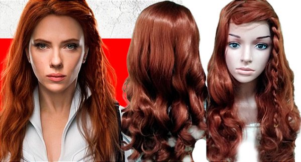 Peruca P/ Personagem Cosplay Filme Serie Nova Viuva Negra Marvel