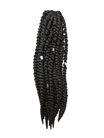 Cabelo Twist torcido para crochet braid cor preto