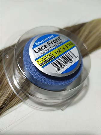 Fita azul adesiva walker tape dupla face transparente a prova d'água para prótese capilar, aplicação em cabelo, peruca front lace