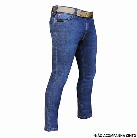 Calça Jeans Tática Masculina Recon Bélica - Azul