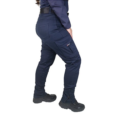 Calça Tática Militar Feminina Fem-Tac Azul Marinho Bélica