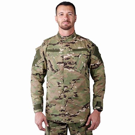 Farda Tática Bélica - Calça Multiforce e Gandola Camuflada Multicam
