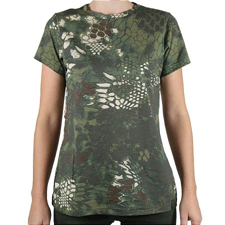 Camiseta Feminina Soldier Camuflada Mandrake Bélica