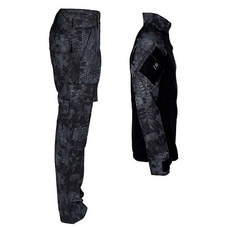 Farda Tática Bélica - Calça e Combat Shirt Camuflada Typhon