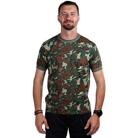 Camiseta Masculina Camuflada Elite Especial Exército Brasileiro EB