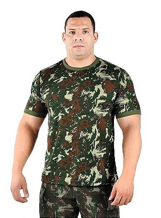 Camiseta Algodão Camuflada Exército Brasileiro EB