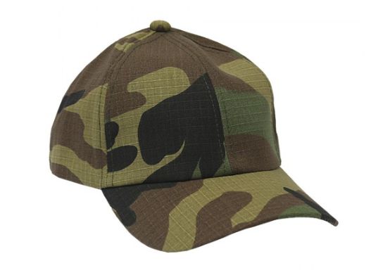 Boné Militar Rip Stop Liso  Camuflada Woodland - Atack