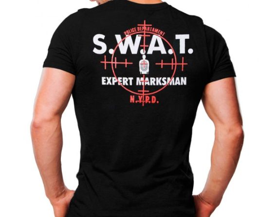Camiseta Militar Estampada S.W.A.T Expert Preta - Atack