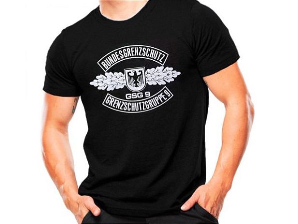 Camiseta Militar Estampada GSG 9 Preta - Atack