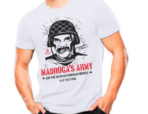 Camiseta Militar Estampada Madruga's Army Branca - Atack