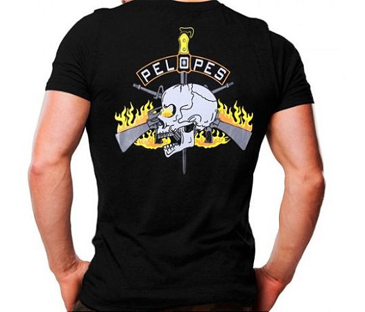 Camiseta Militar Estampada Pelopes Preta - Atack