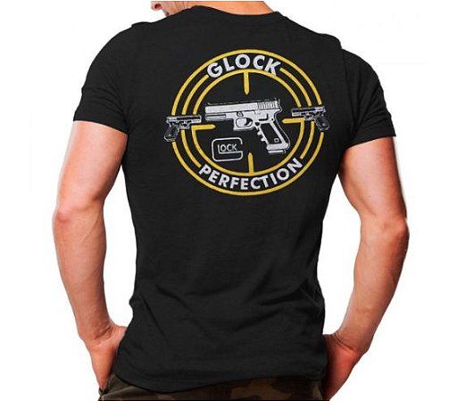 Camiseta Militar Estampada Glock Preta - Atack