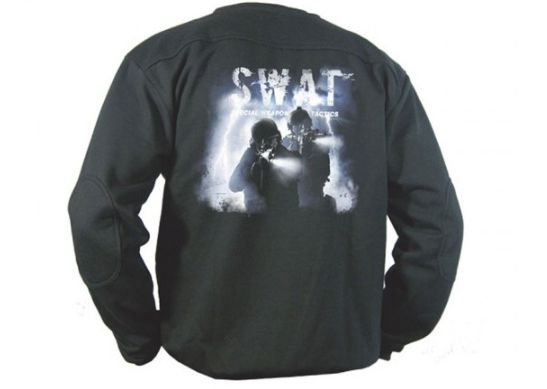 Blusa De Moletom Estampada Swat Storm Preta - Elite