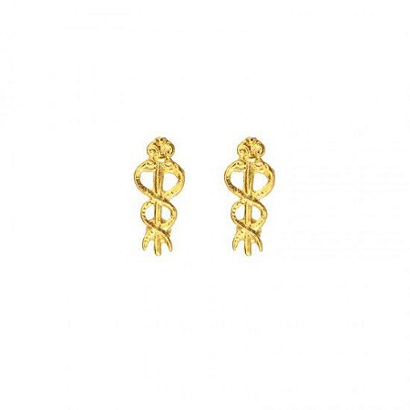 Distintivo De Metal Dentista Dourado - Gola