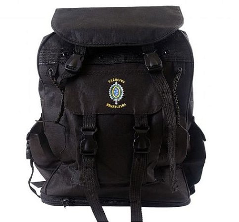 Mochila Canadense Preta Brasão EB