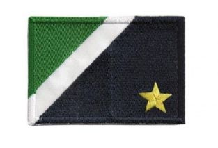 Patch Bordado Com Fecho De Contato Bandeira Mato Grosso Do Sul