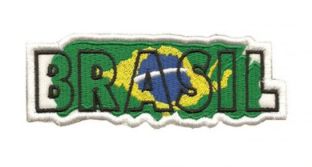 Patch Bordado Com Fecho De Contato Brasil Efeito