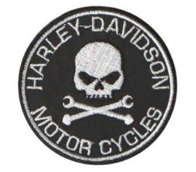 Patch Bordado Com Fecho De Contato Harley Davidson Iii