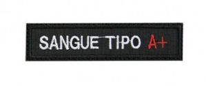 Patch Bordado Com Fecho De Contato Sangue Tipo A +