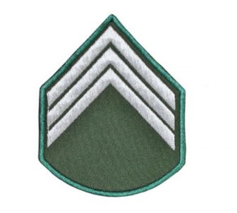 Divisa Bordada 3° Sargento Verde