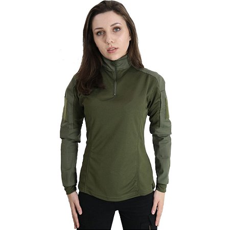 Combat Shirt Feminina Verde - Bélica