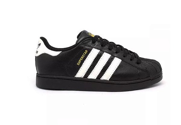 Tênis Adidas Superstar PRETO E BRANCO - Play Imports