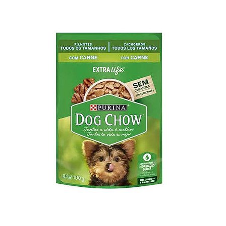 Sachê Dog Chow Filhotes Rp Carne 100g