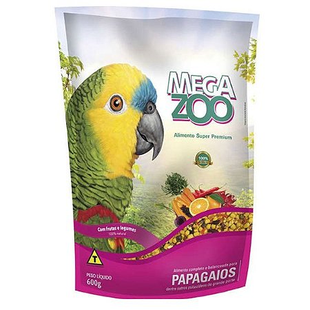 Megazoo Papagaios Frutas e Legumes 600g