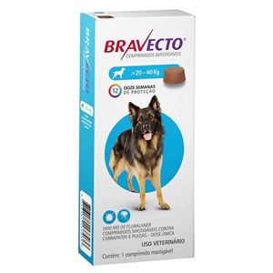 Bravecto Anti Pulgas e Carrapatos para Cães de 20 a 40kg