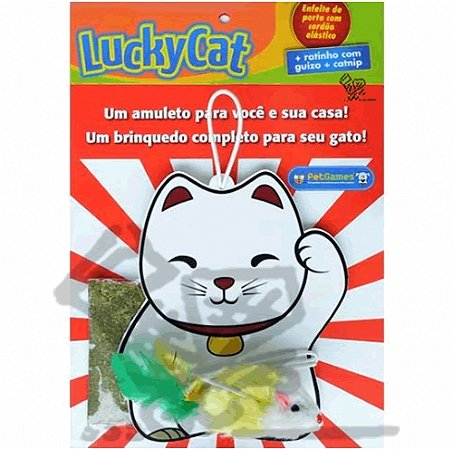 PET GAMES LUCKY CAT AMULETO E BRINQUEDO