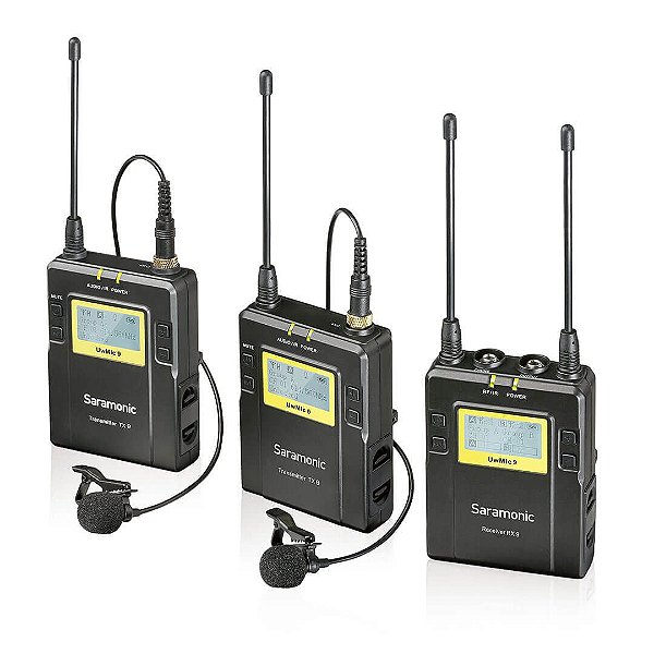 Saramonic UwMic9-JP Kit 2 ワイヤレスマイク Sistema sem fio profissisional UHF para camera com dois
