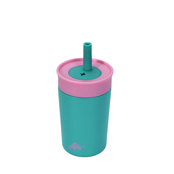 Copo Carabinho 350ml — Turquesa / Rosa