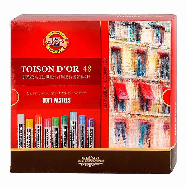 Giz Pastel Seco Toison D'or 12 Cores Extra Soft Koh I Noor