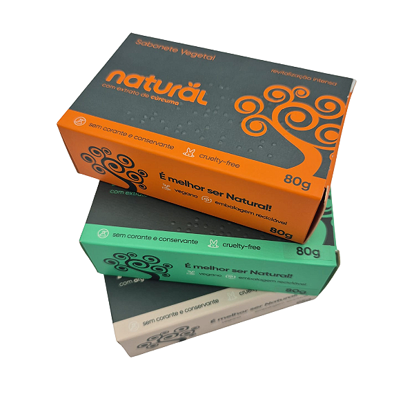 O3 SOAP 80g 3個セット TRIO DE SABONETES EM BARRA VEGETAIS NATURAL ORGÂNICO - Canto Eco