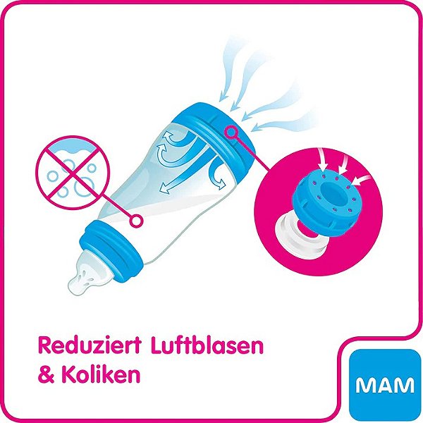 Mamadeira Easy Start 320ml Lilás - MAM - TotalBaby Store