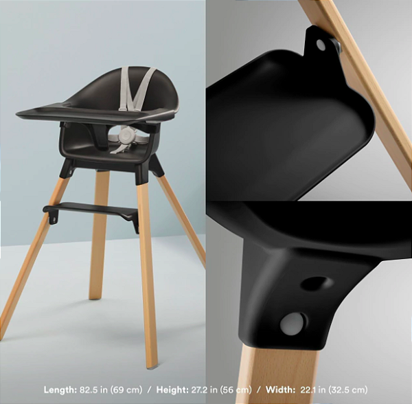 Cadeira de Alimentação Clikk Black Natural Stokke - TotalBaby Store
