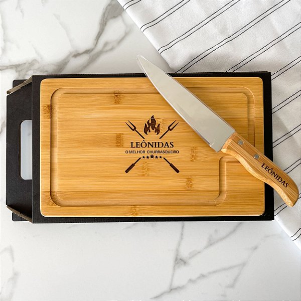 Presente personalizado HOME GIFTS em bambu com cupom de desconto